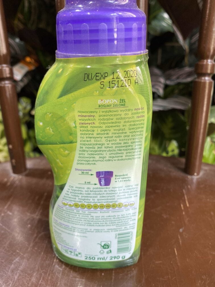 Zdjęcie Żel do zielonych Biopon 250ml w kategorii akcesoria, ujęcie 1