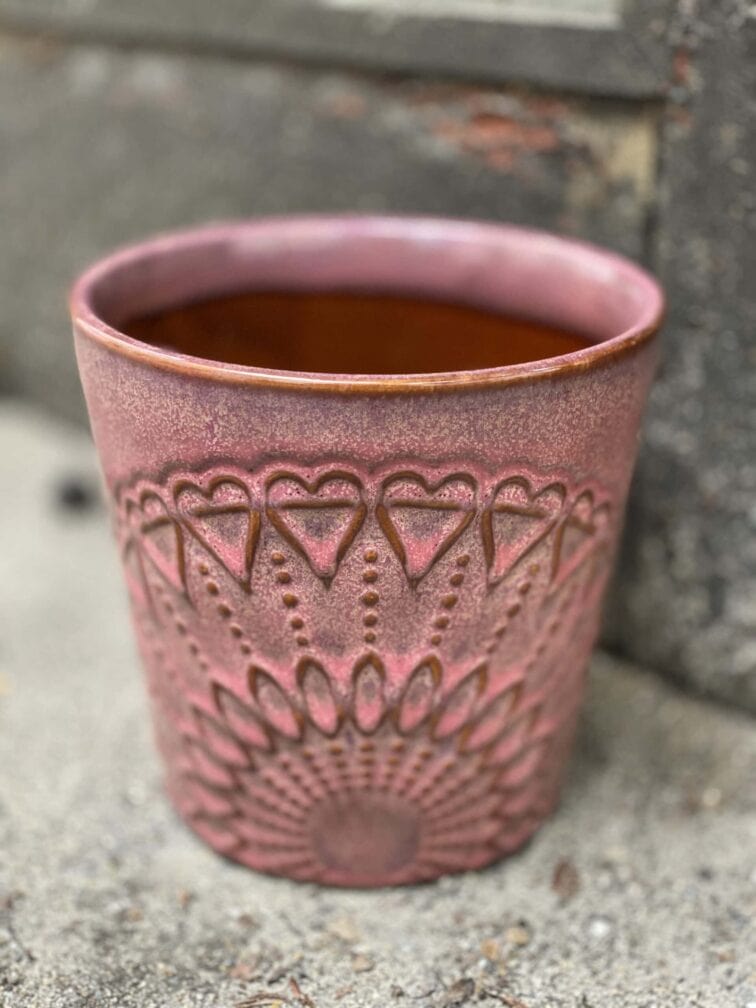 Zdjęcie doniczki lub oslonki: Osłonka Boho karmin 15x16 cm, ujęcie 1