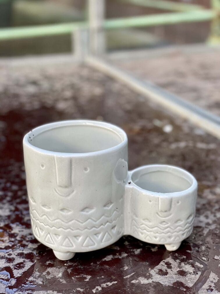 Zdjęcie doniczki lub oslonki: Osłonka Twins Grey 6x5&nbsp;cm, ujęcie 3