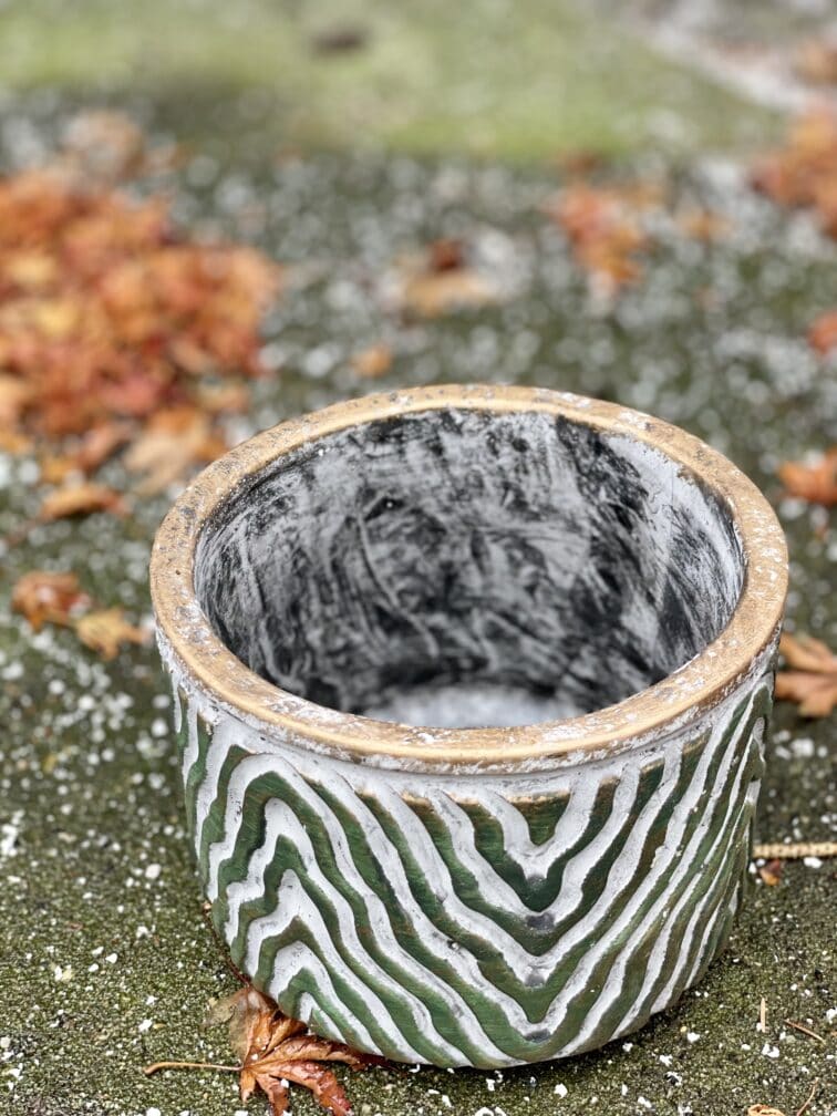 Zdjęcie doniczki lub oslonki: Osłonka Olive Grey 12x11&nbsp;cm, ujęcie 3