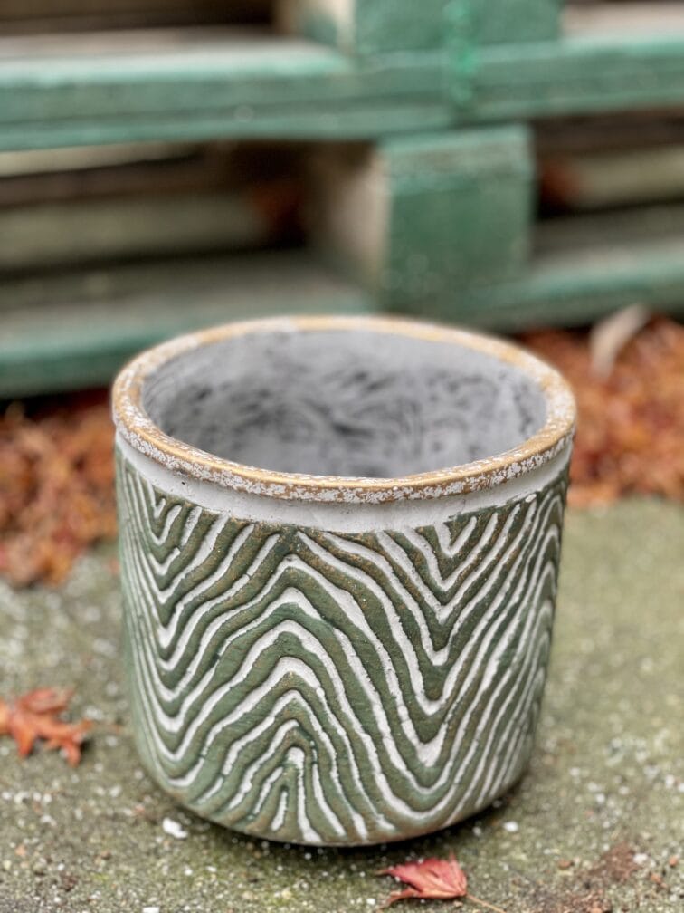 Zdjęcie doniczki lub oslonki: Osłonka Olive Grey 15x16&nbsp;cm, ujęcie 1