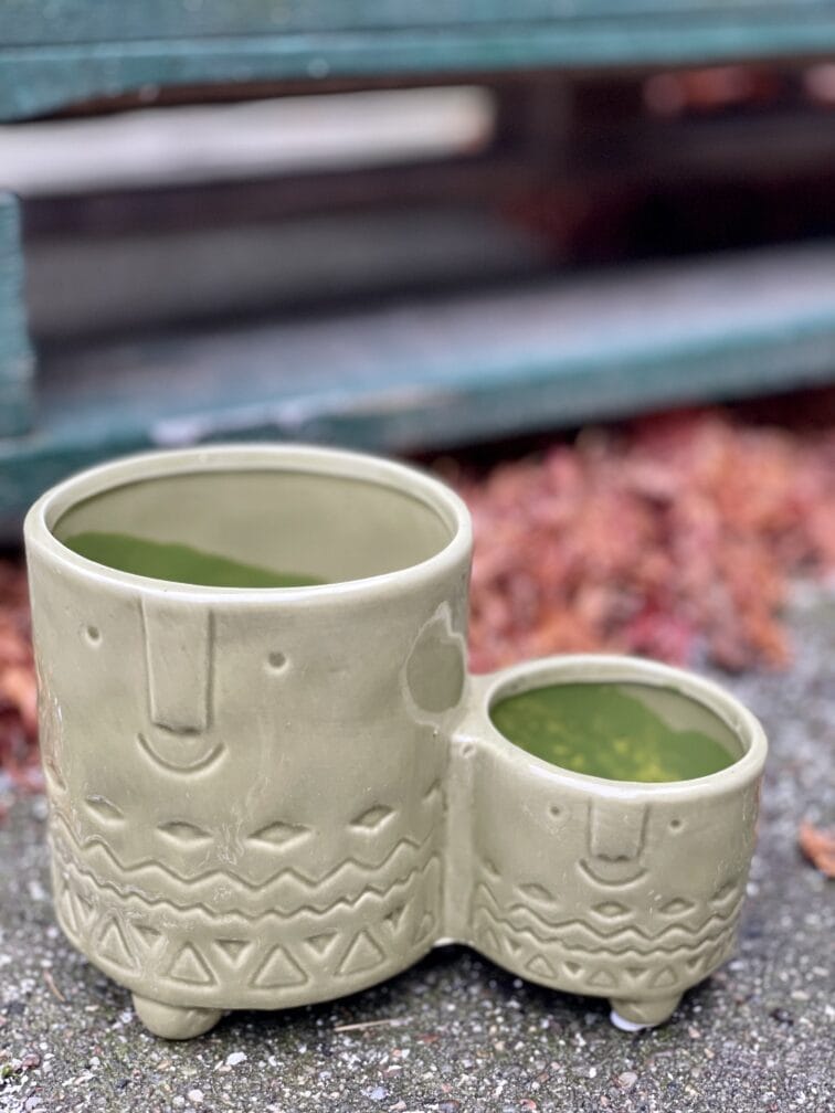 Zdjęcie doniczki lub oslonki: Osłonka Twins Green 6x5&nbsp;cm, ujęcie 1