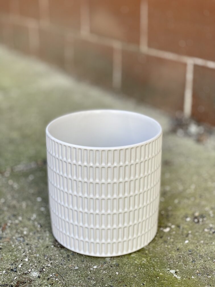 Zdjęcie doniczki lub oslonki: Osłonka Yorshka White 12x13&nbsp;cm, ujęcie 1