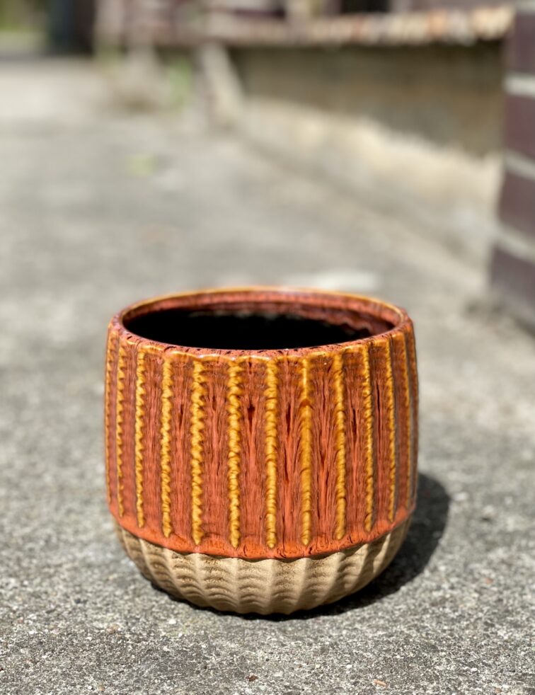 Zdjęcie doniczki lub oslonki: Osłonka Mahair orange 12 × 13 cm, ujęcie 3