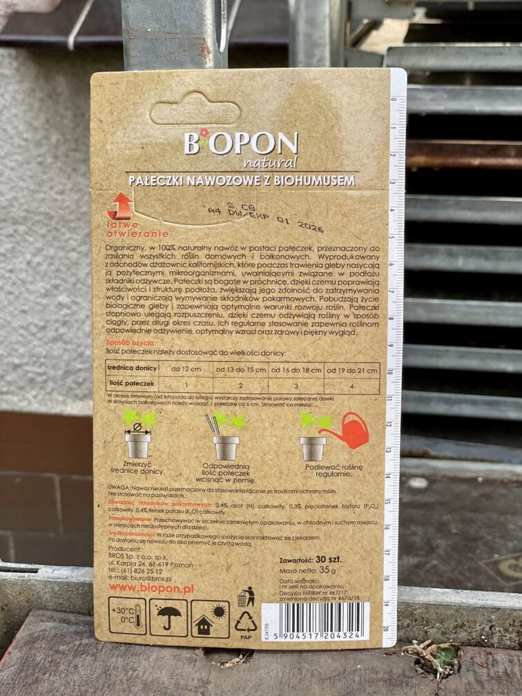 Zdjęcie akcesoria Pałeczki z biohumusem Biopon, ujęcie 2