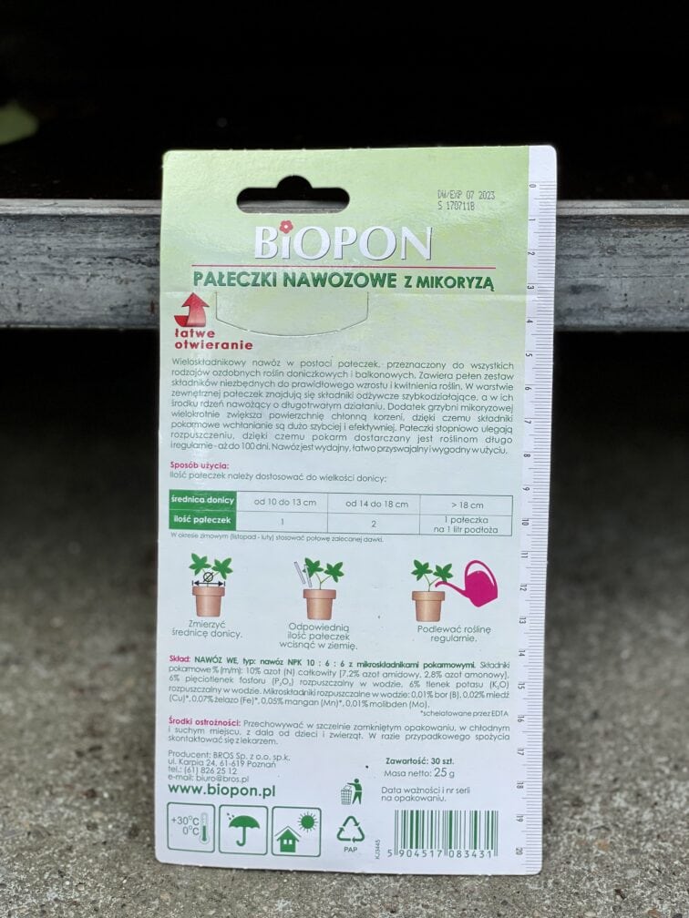 Zdjęcie akcesoria Pałeczki z mikoryza Biopon, ujęcie 2