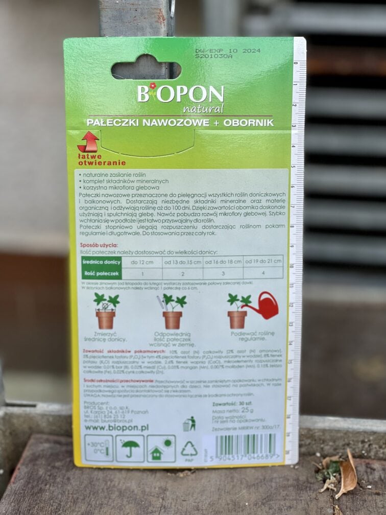Zdjęcie akcesoria Pałeczki z obornikiem Biopon, ujęcie 2