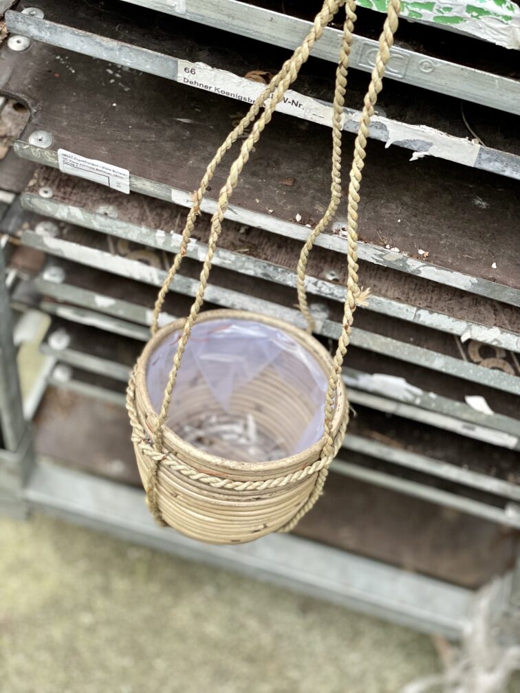 Zdjęcie doniczki lub oslonki: Osłonka Bamboo Basket Hanging 13x13 cm, ujęcie 4