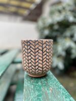 Zdjęcie doniczki lub oslonki: Osłonka Fishbone Peach 9x11 cm, ujęcie 1