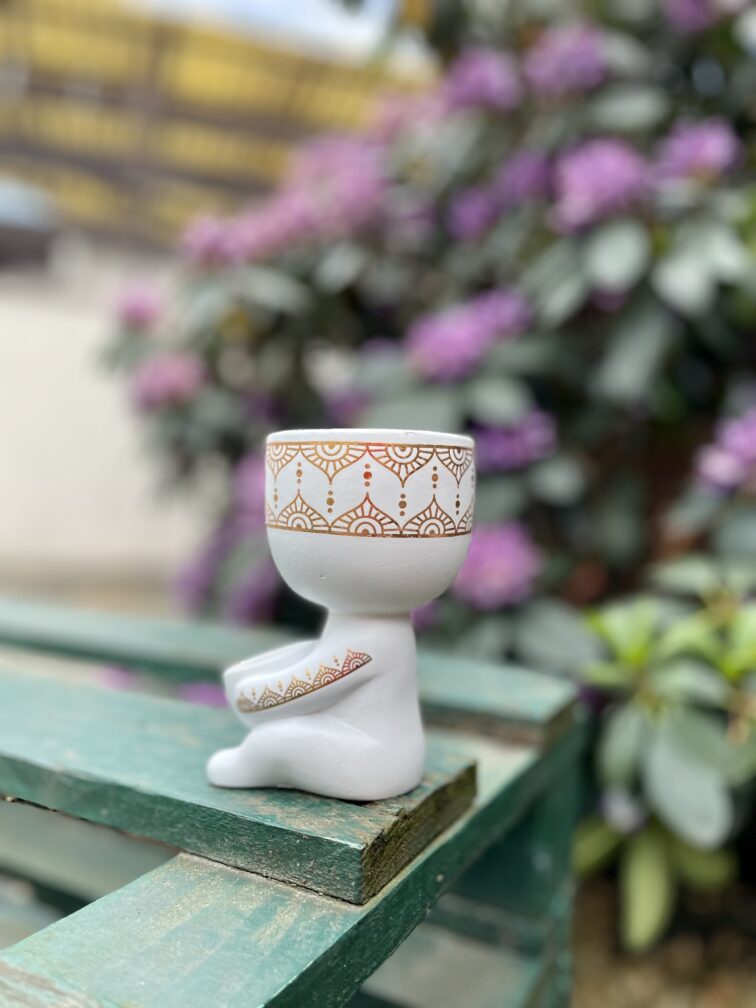 Zdjęcie doniczki lub oslonki: Osłonka Lazy boy White 6x12 cm, ujęcie 4