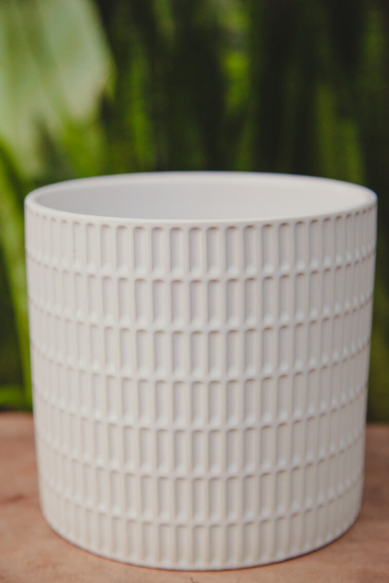 Zdjęcie doniczki lub oslonki: Osłonka Yorshka White 14 × 14 cm, ujęcie 1